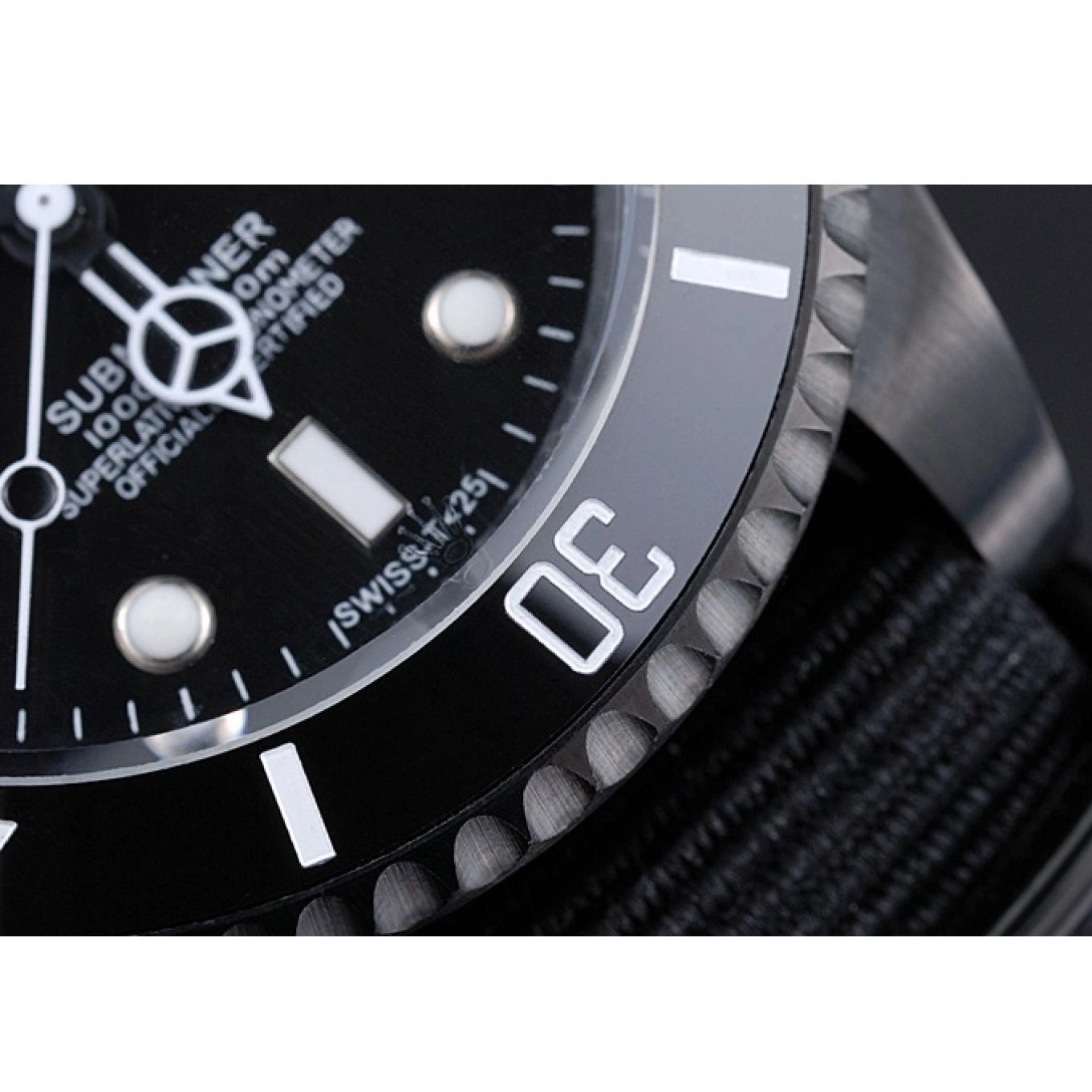 Aaa replica Submariner Black Strap Rolex 622006 Nylon 0515